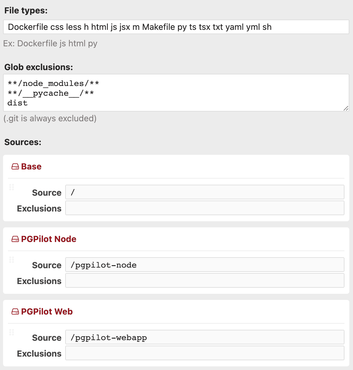 PGPilot Settings